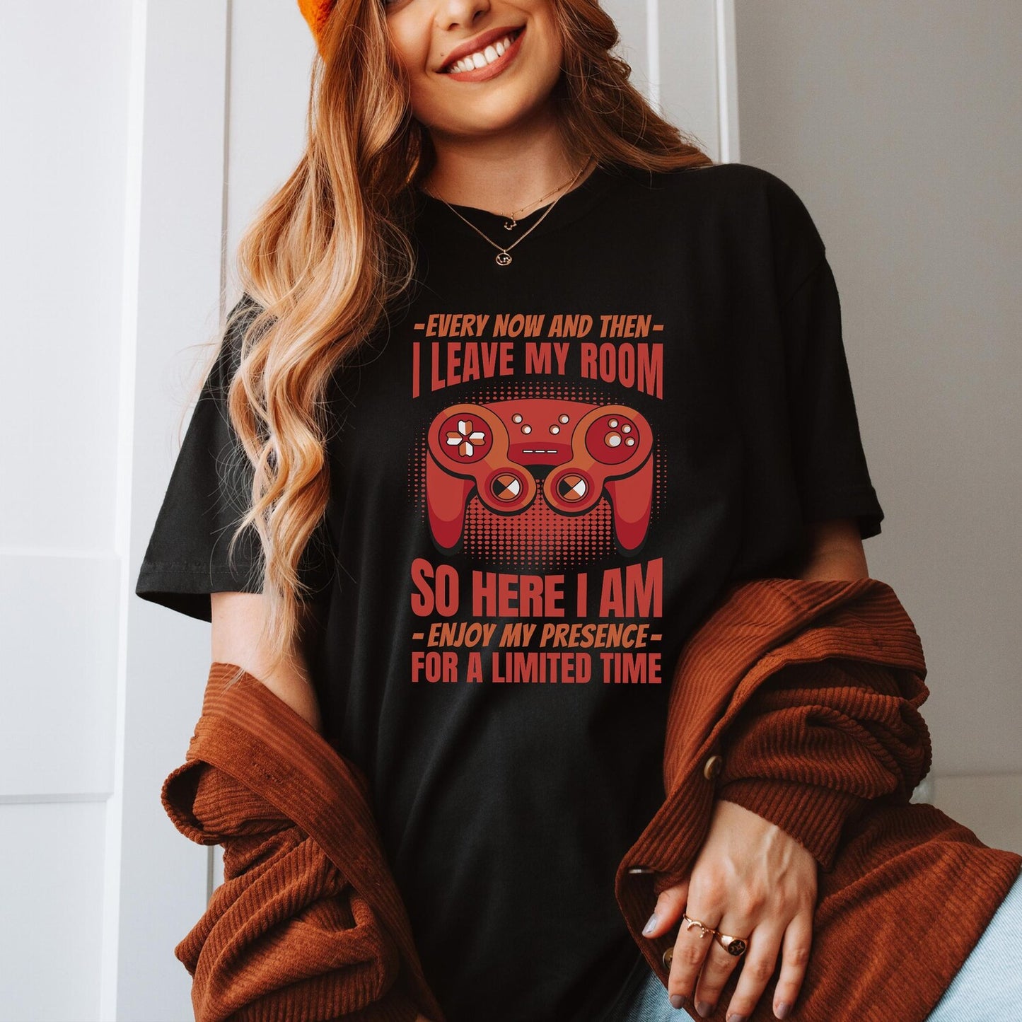 Funny Gamer T-Shirt I Leave My Room So Here I Am Gaming Tee for Pro Gamers Retro Video Game Lovers and Nerdy Gift Idea