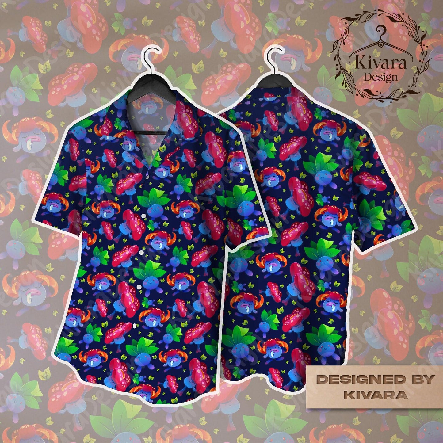 Oddish Hawaiian Shirt | Funny Game Evolution Shirt | Gift For Gamers