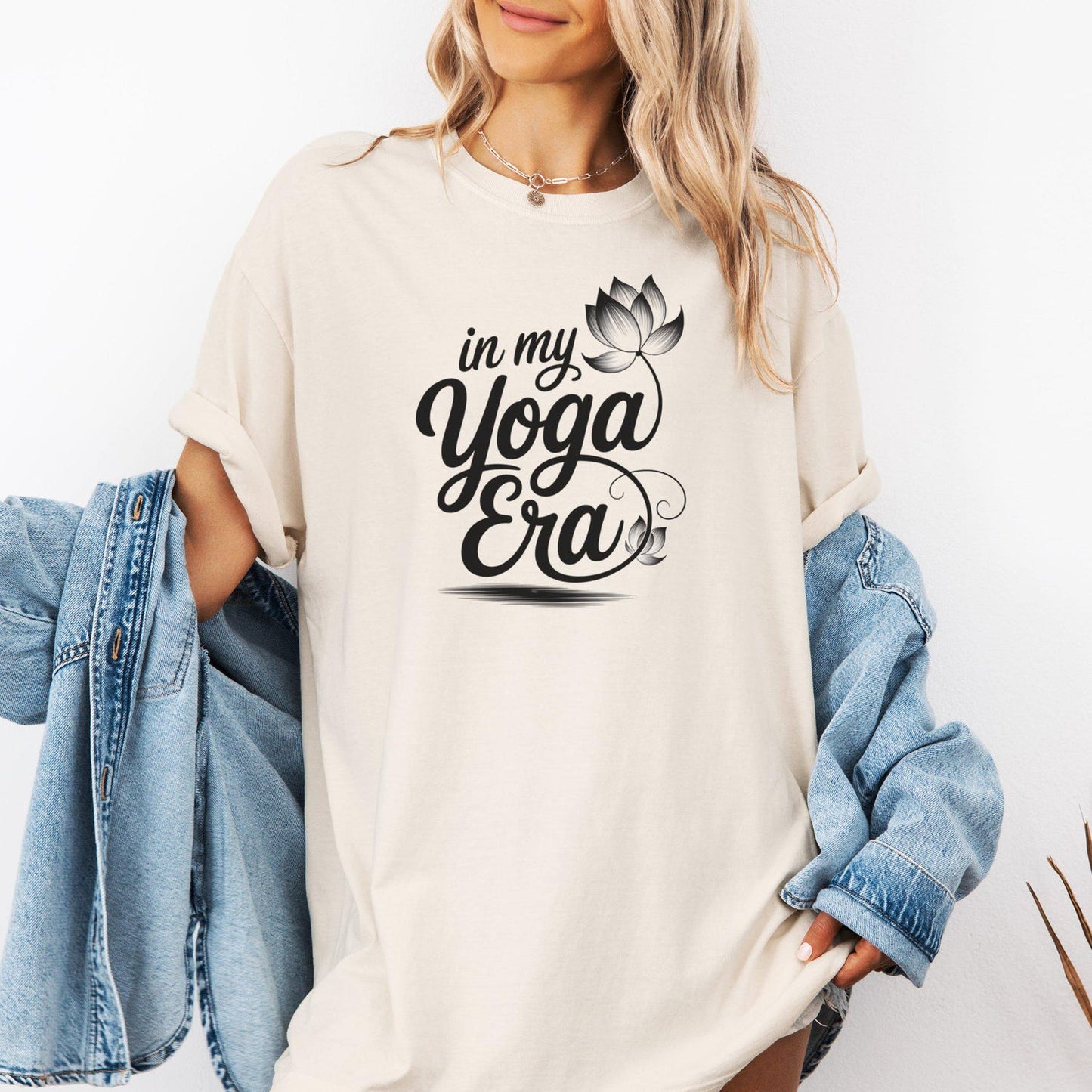 In My Yoga Era Shirt: Lotus Flower Comfort Colors Tee Gift