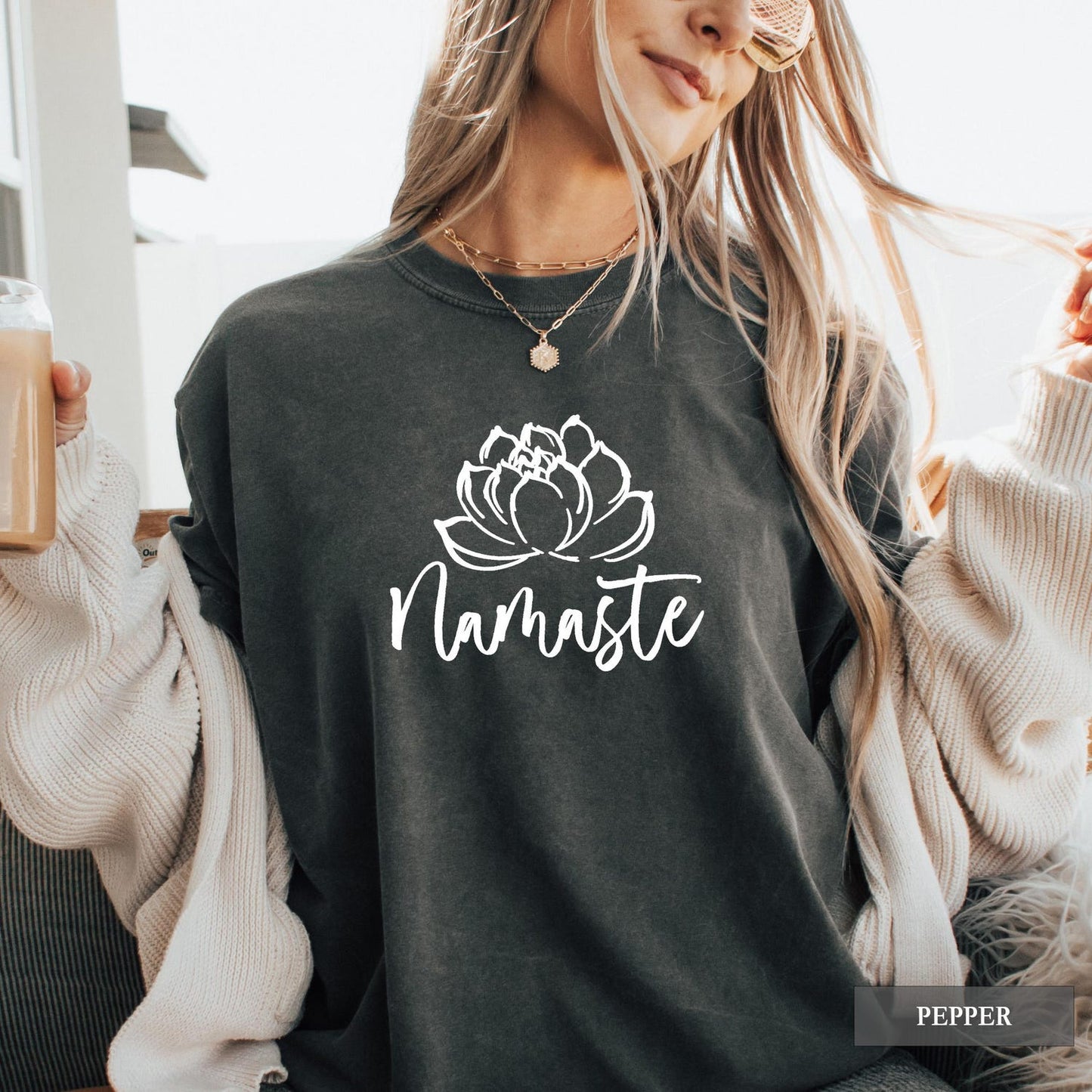 Namaste Shirt: Lotus Flower Shirt, Yoga Shirt, Meditation Shirt Gift