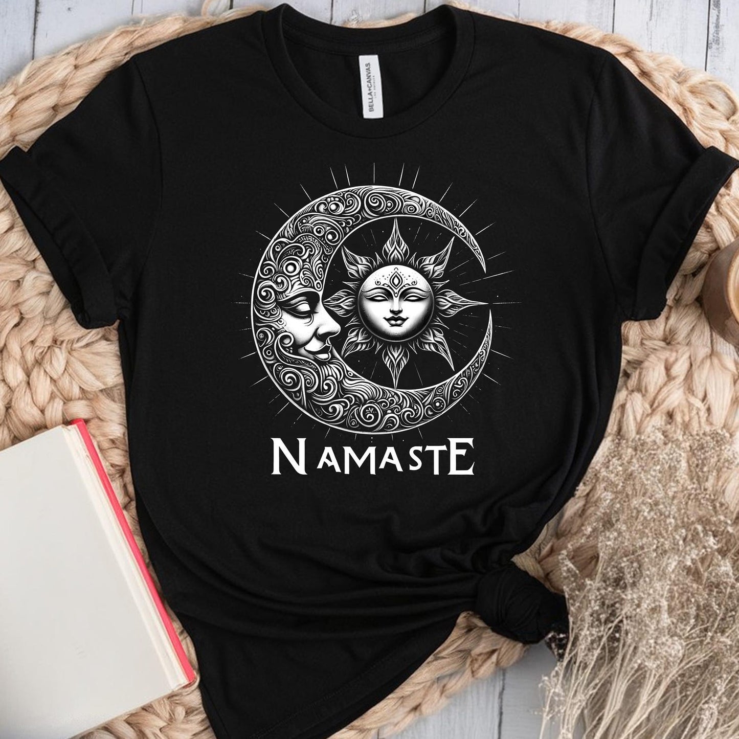 Namaste Sun and Moon Tee | Unisex Yoga Spiritual Apparel Shirt