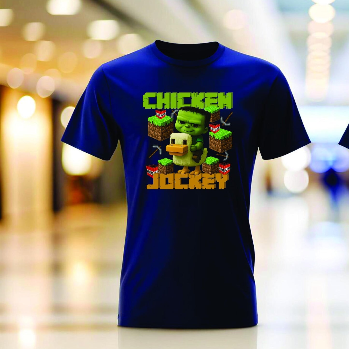Chicken Jockey T-Shirt | Funny Gamer Minecraft Tee | Unisex Adult Shirt