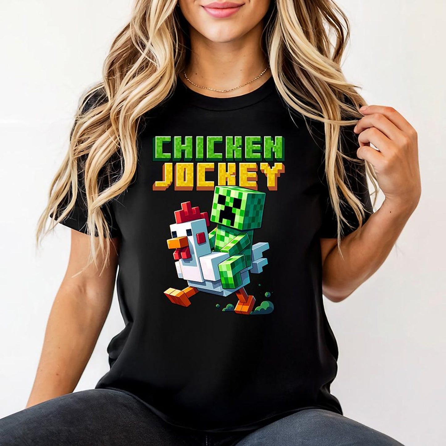 Chicken Jockey - Funny Farm Animal Tee, Gamers and Animal Lovers tee, Gamer Gift, Chicken Lovers shirt, Quirky Tee for chicken lover