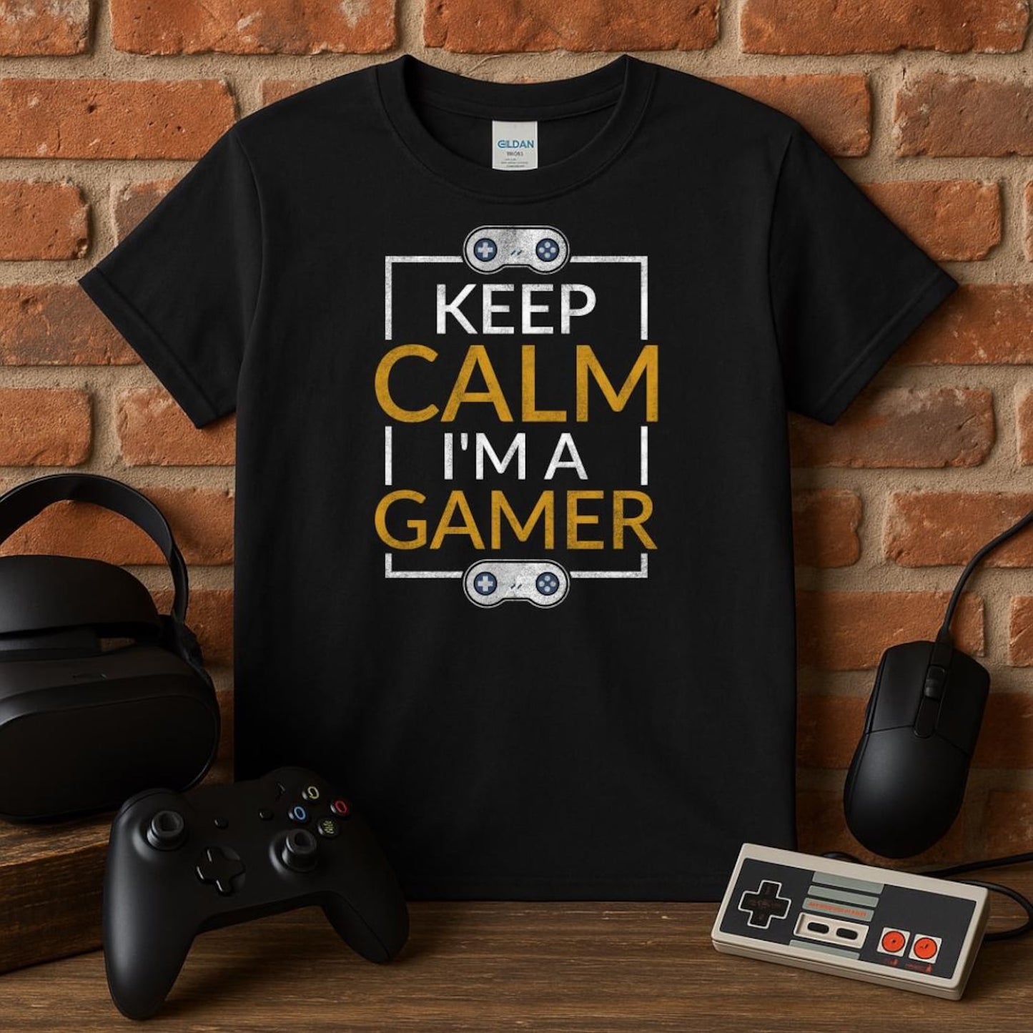 Keep Calm Gamer T-Shirt | Funny Video Game Apparel | Retro Gaming Tee