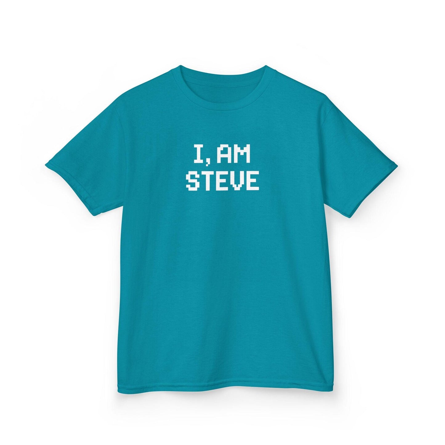 I Am Steve T-Shirt | Pixelated Mine Movie-Inspired Tee | Gamer Fans Matching Family Apparel