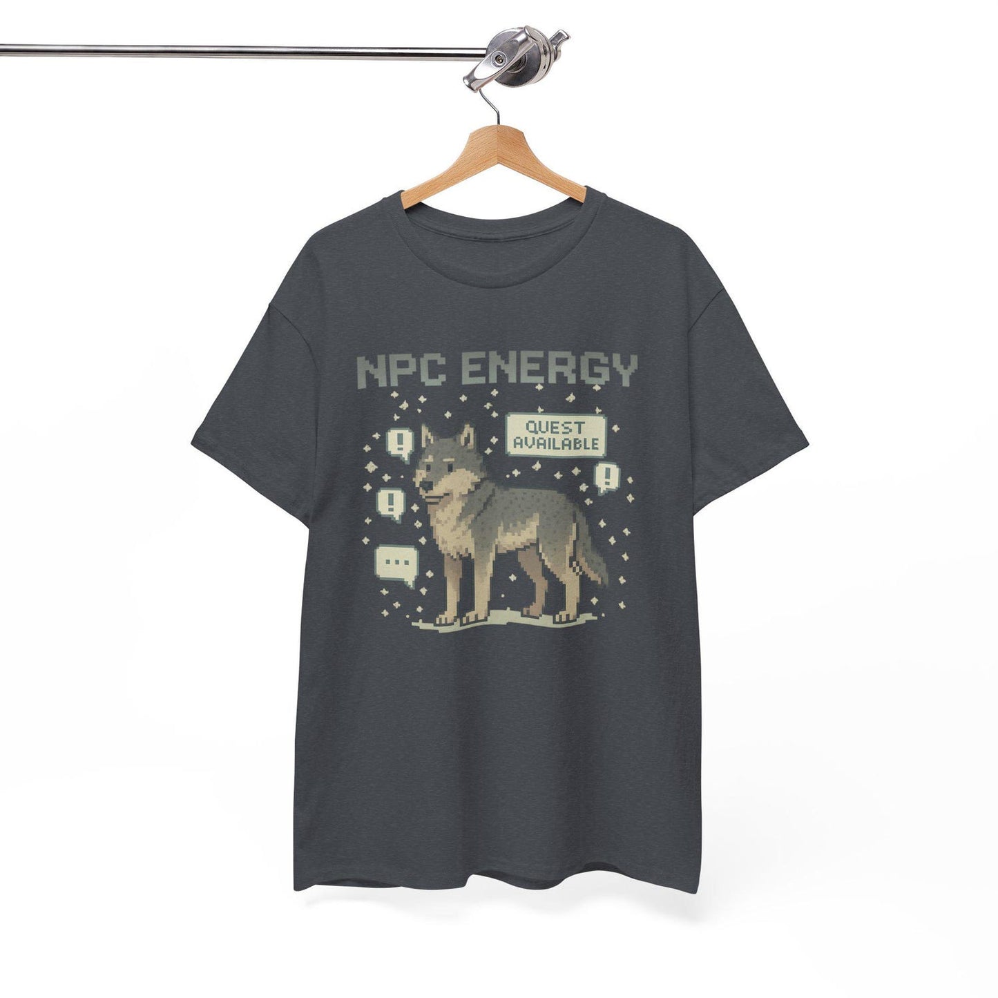 NPC Energy Unisex Heavy Cotton Tee, Gamer T-Shirt, Funny Graphic Tee, Cool Casual Wear, Perfect for Game Nights