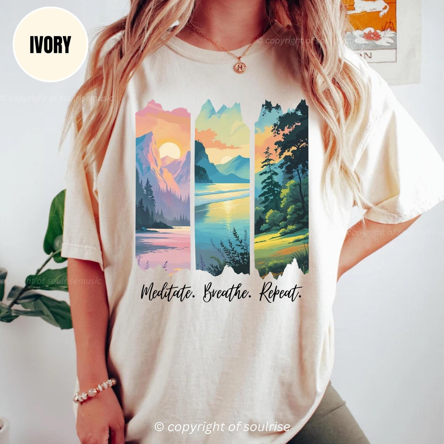 Mindfulness T-Shirt | Scenic Nature Landscape Yoga Meditation Gift Tee