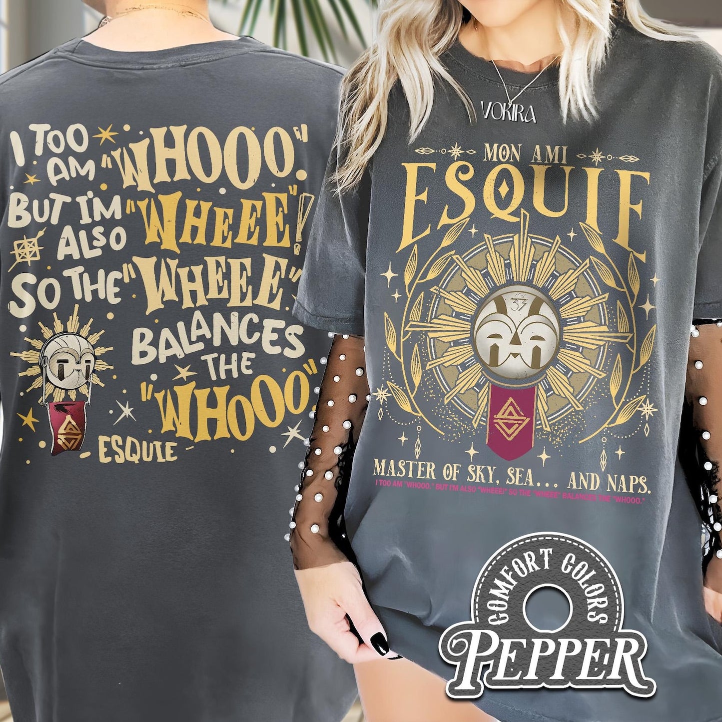 Esquie Clair Obscur Expedition 33 Comfort Colors T-Shirt - Double-Sided Game Tee - Funny Gamer Shirt - Unisex Gaming Gift -Viral Graphic Tee