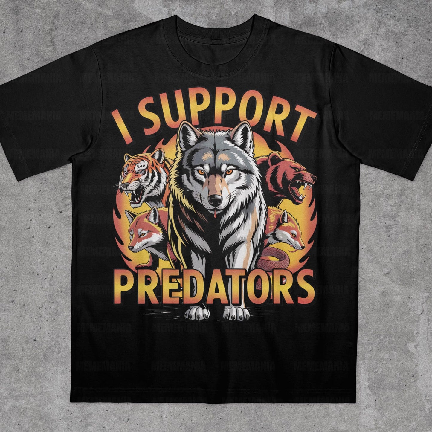 I Support Predator T-Shirt: Offensive Meme Shirt, Funny Meme Shirt Gen Z Gift