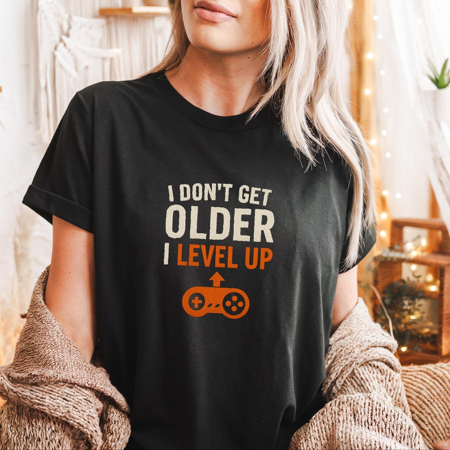 I Level Up Gamer T-Shirt: Funny Retro Video Game Birthday Tee