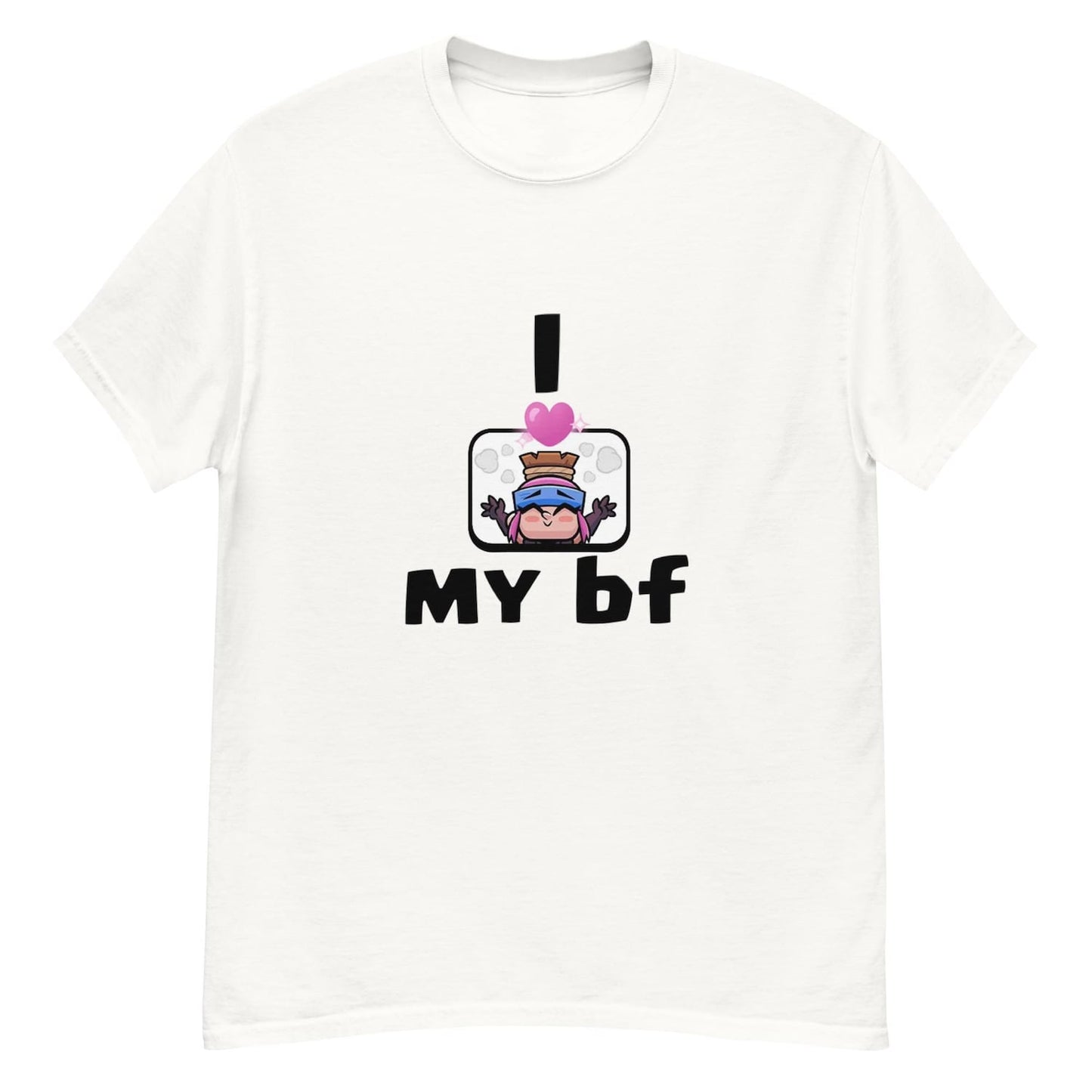 I Heart My BF Clash Royale T-Shirt | Matching Gamer T shirt For Couples | Funny Gamer Tee