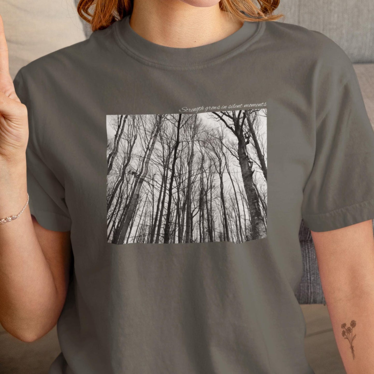 Inspirational Black White Nature Art T-shirt Sweatshirt | Motivational Hiker Yoga Meditation Outdoor Lover Gift Tee