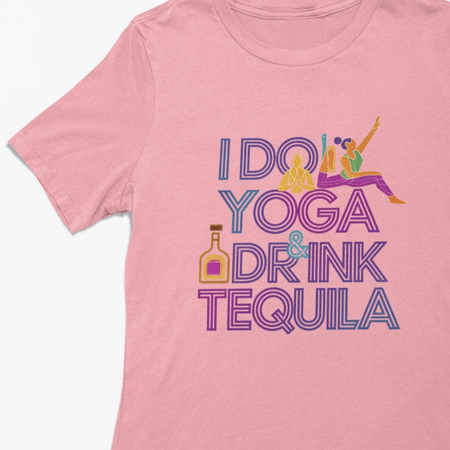 Funny Yoga T-Shirt: Tequila Lover Retro Tee, Gift for Yogis