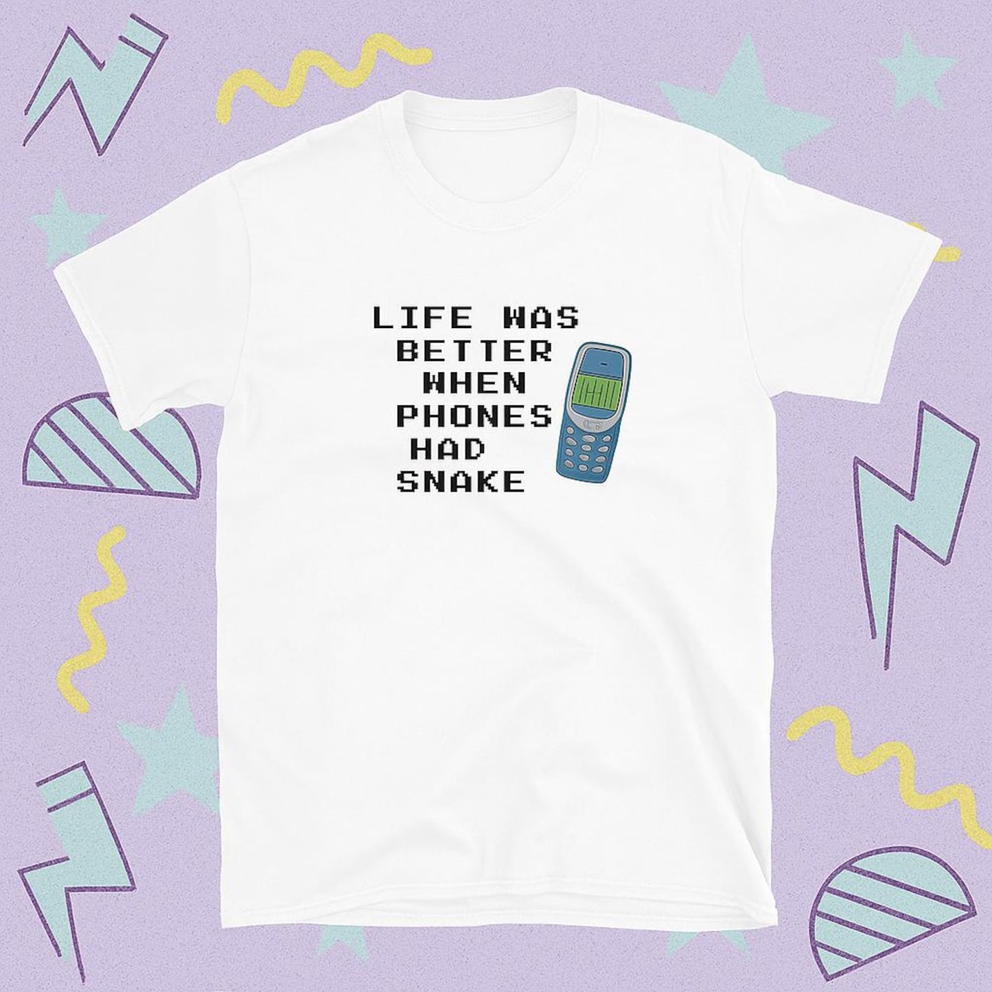 Nostalgic Snake Game T-Shirt: Funny 90s Retro Gamer Tee