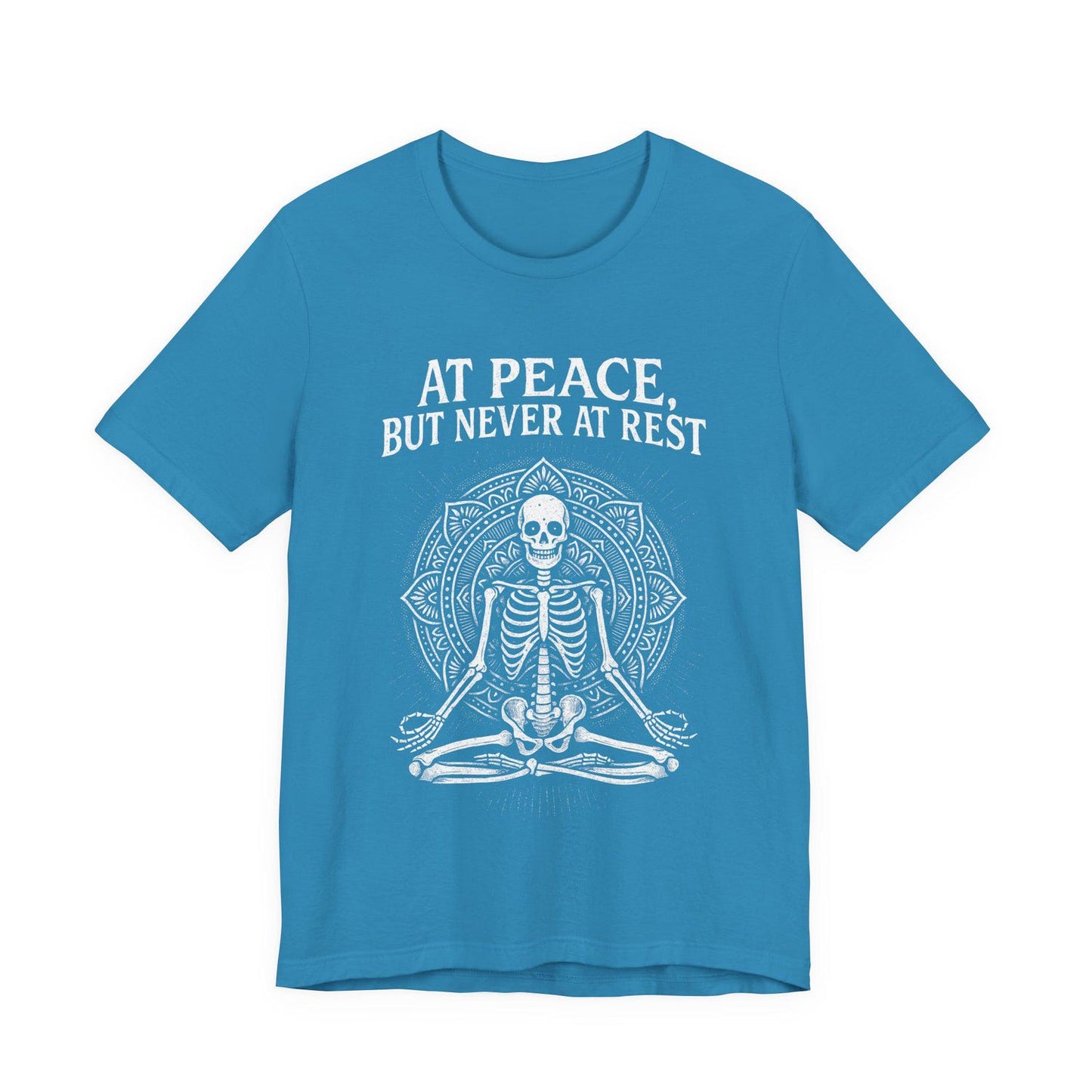 Funny Skeleton Yoga T-Shirt | Gothic Mandala Design Tee