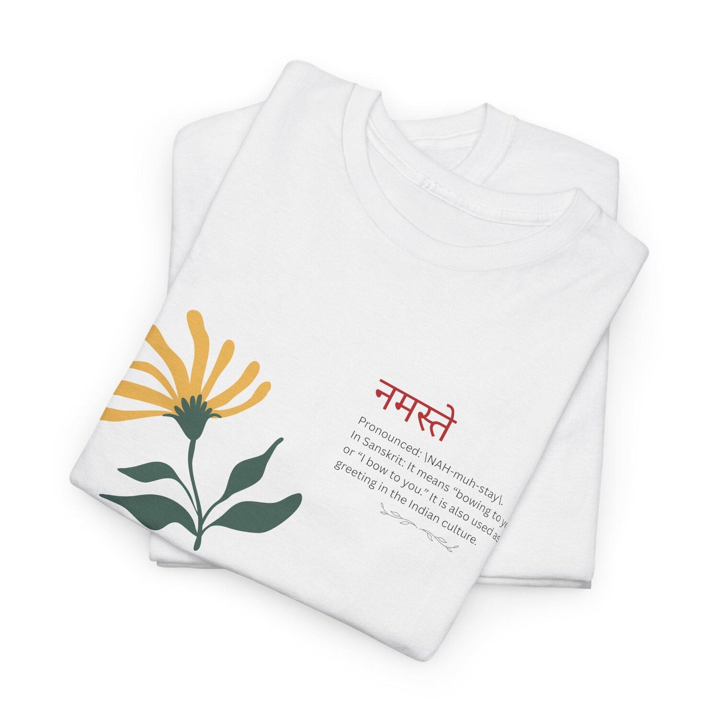 Namaste Cool Vibes Culture Unisex Heavy Cotton Tee: Yoga Lover Meditation T-Shirt Gift