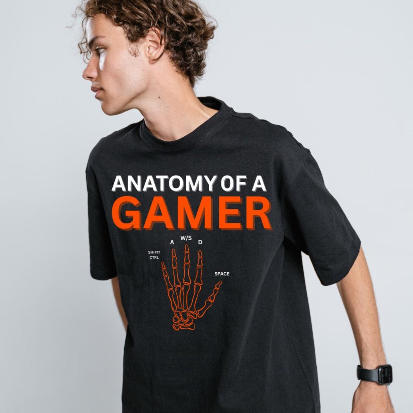Anatomy of a Gamer T-Shirt: Funny Skeleton Hand PC Gaming Tee