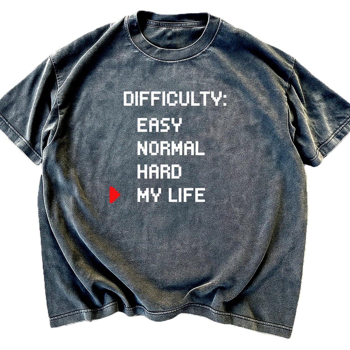 Difficulty Levels T-Shirt | Funny Pixel Graphic Tee | Comfort Colors Shirt