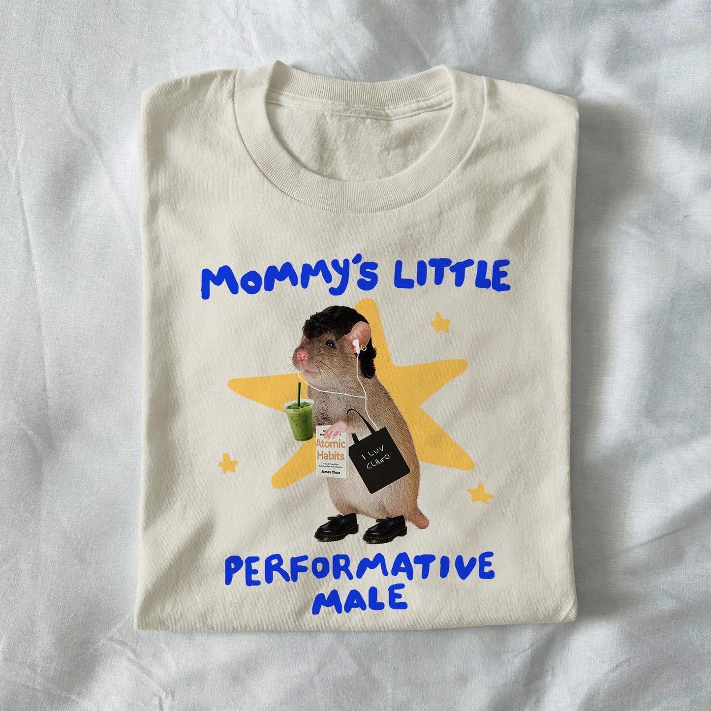 Performative Male T-Shirt | Funny Rat Shirt | Matcha T Shirt Relatable Humor Tee