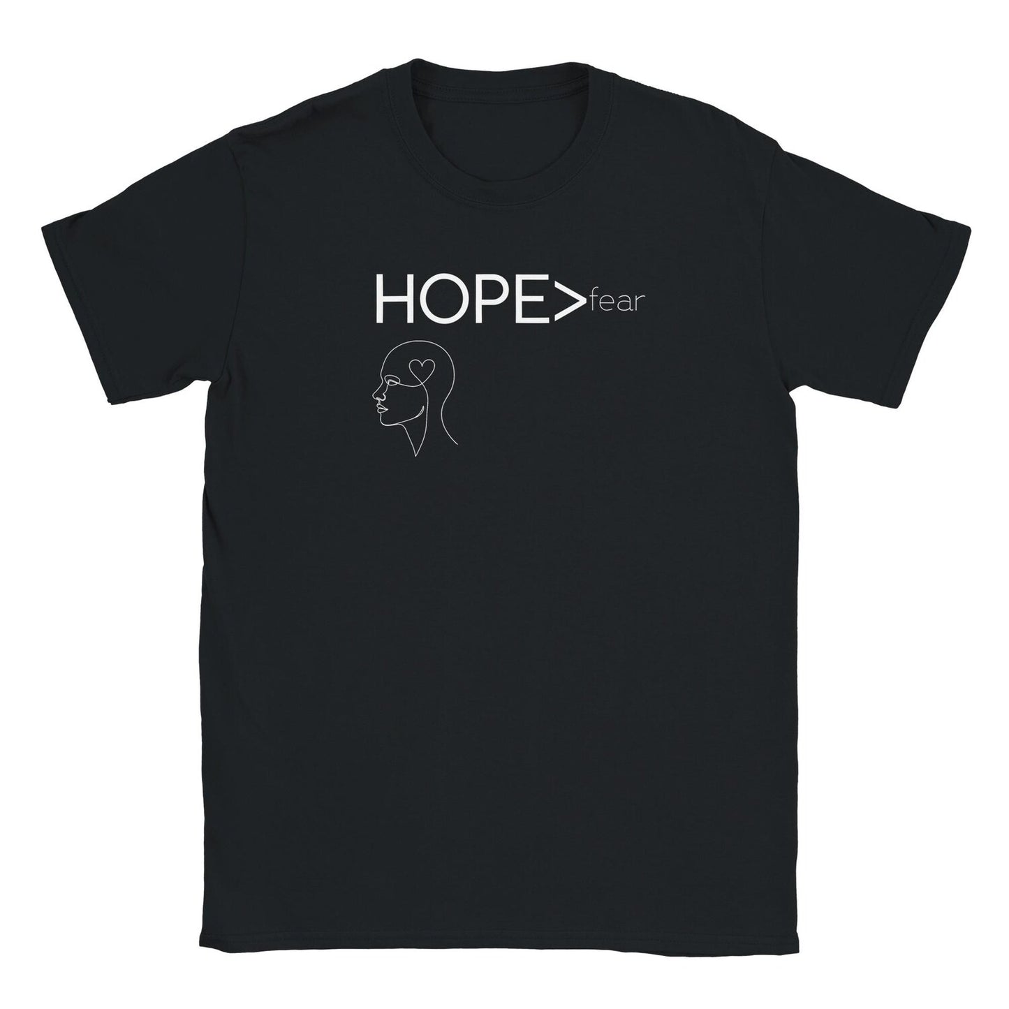 Hope Over Fear T-Shirt | Minimalist Positive Graphic Tee