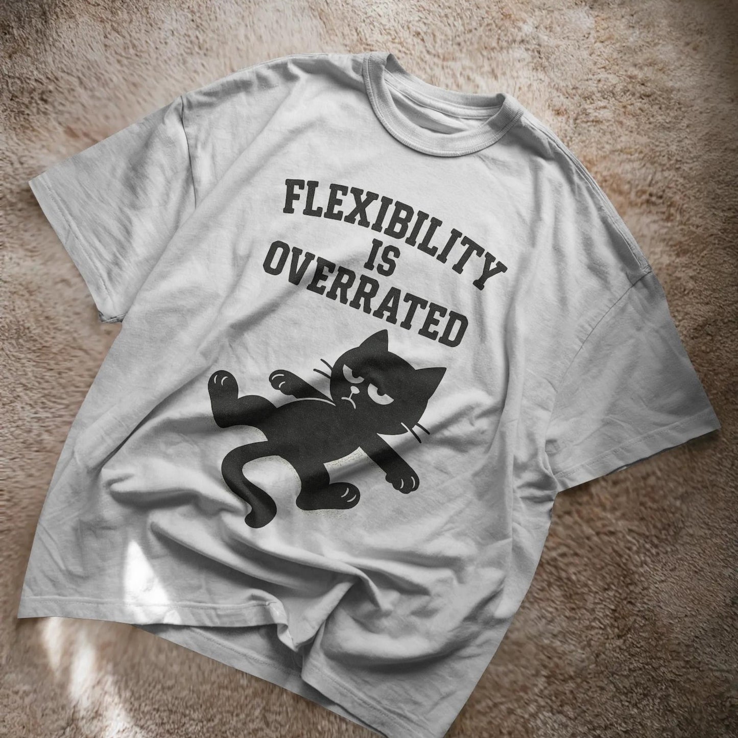 Funny Black Cat Unisex Jersey Short Sleeve Tee | Cat Lover Pilates Yoga Gym T-Shirt