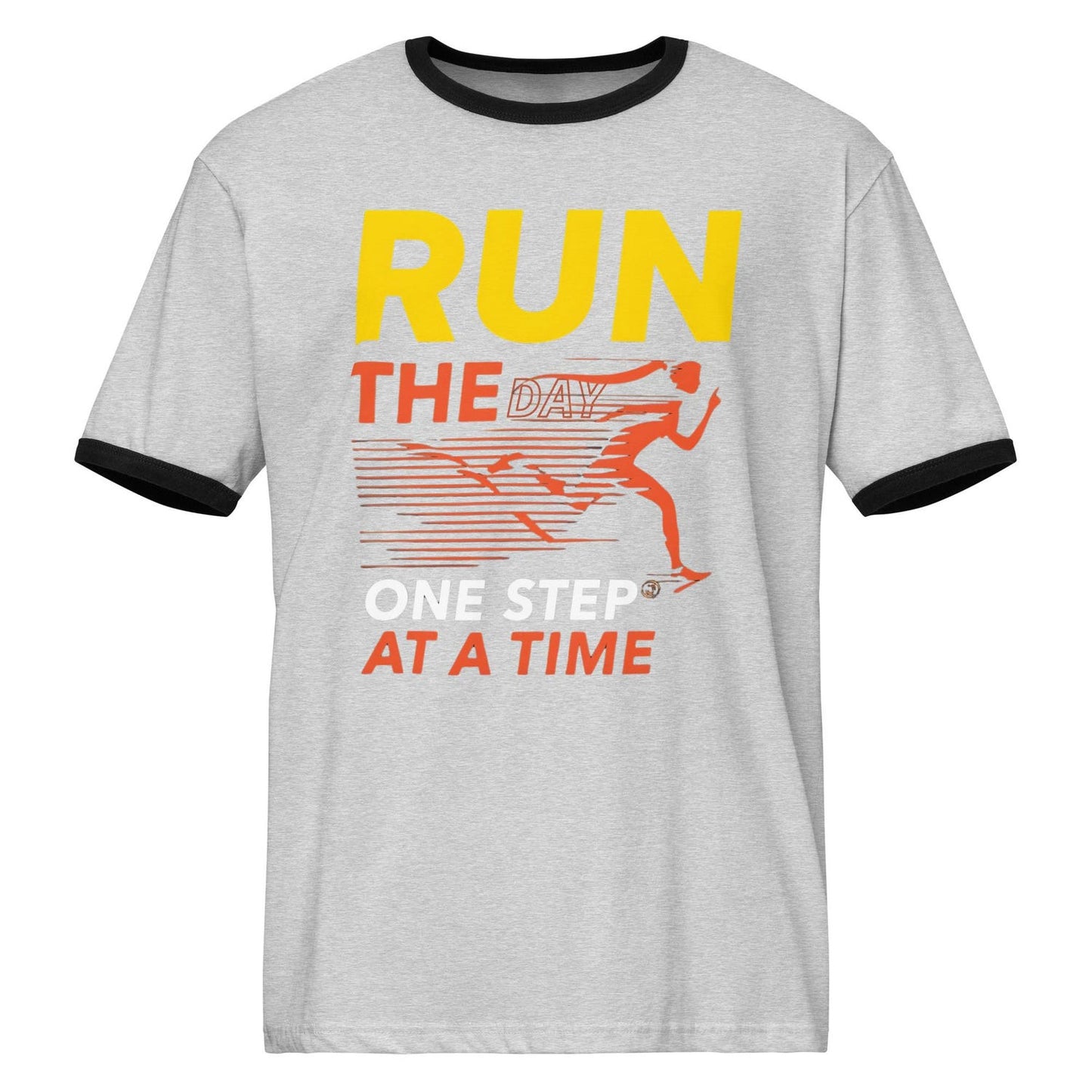 Run The Day T-Shirt, Motivational Fitness Tee, One Step at a Time Running Shirt