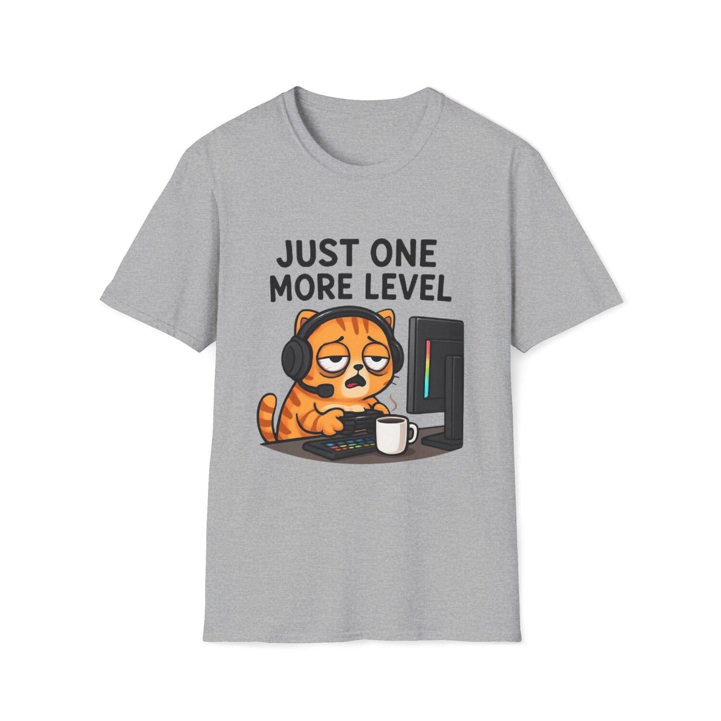 Just One More Level Gamer T-Shirt | Funny Video Game Shirt | Softstyle Unisex Top