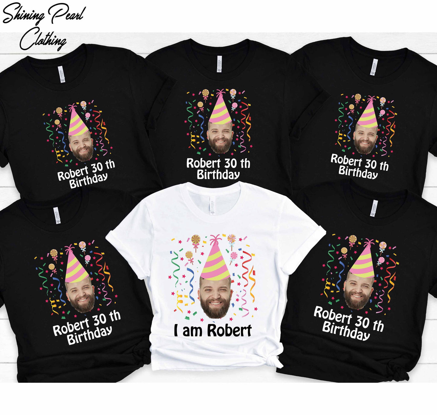 Funny Birthday Shirt, Birthday Photo Shirts, Matching Birthday Party Group Shirt, Custom Face Birthday Shirt, Custom Photo Shirt, Face Shirt