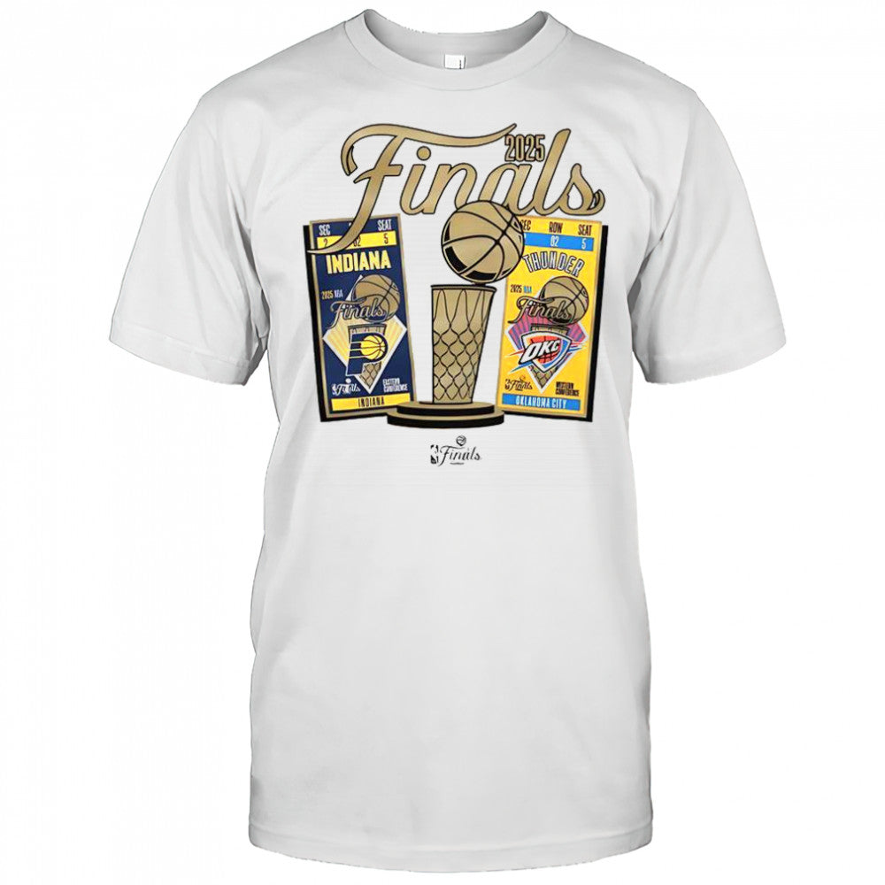 Indiana Pacers Vs Oklahoma City Thunder 2025 NBA Finals Ticket Matchup T Shirt