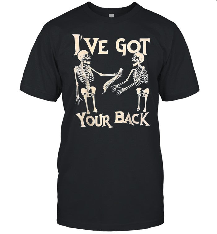 I’ve Got Your Back Halloween Skeleton Skull and shirt