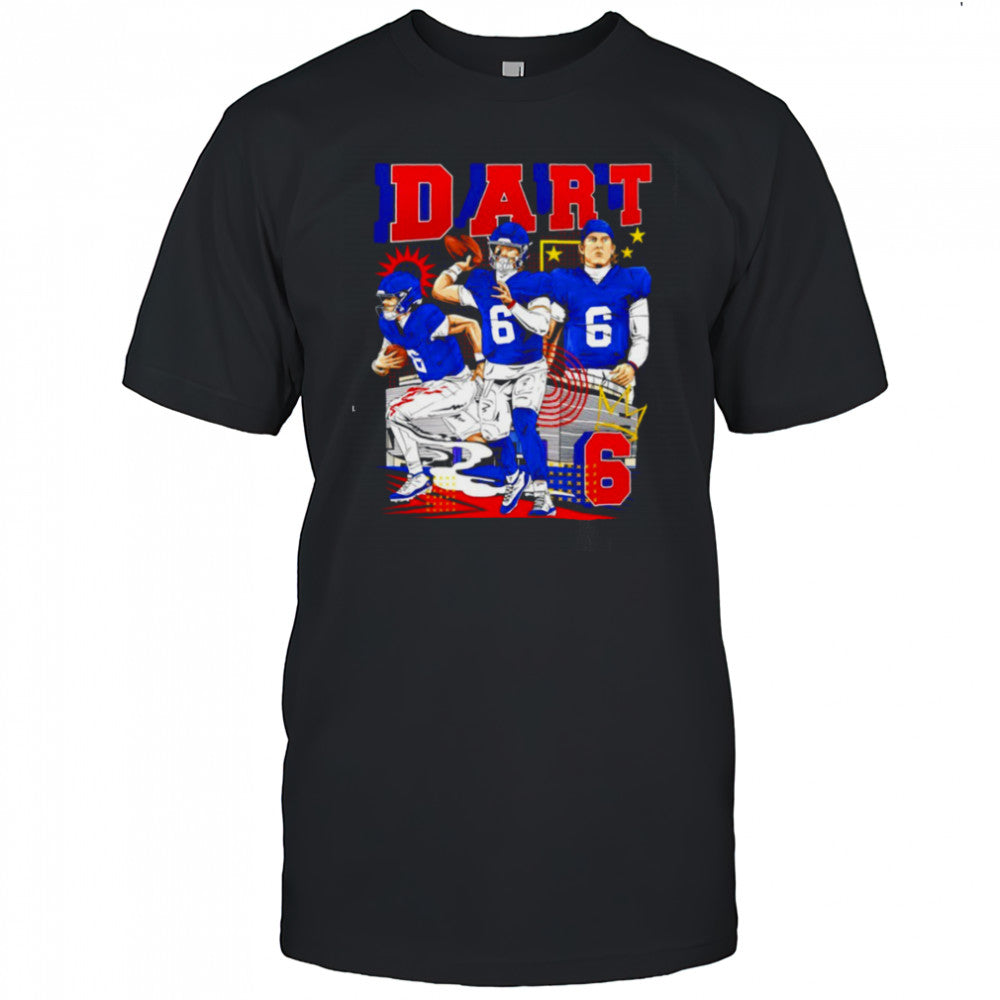 Jaxson Dart No.06 New York Giants football 2025 graphic shirt