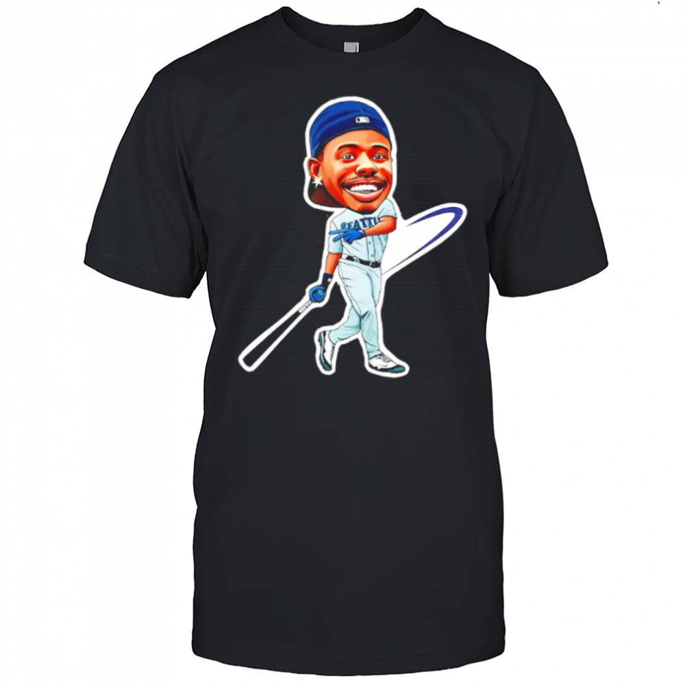 Ken Griffey Jr. Art Magnet Seattle Mariners jersey cartoon shirt