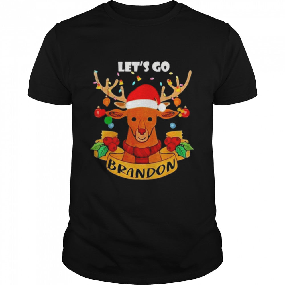 Let’s Go Branson Brandon Christmas Lights Reindeer shirt