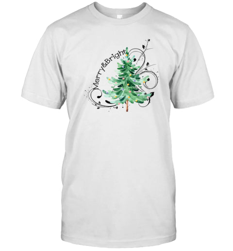 Merry And Bright Christmas Teacher T Shirt