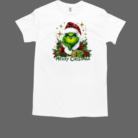 Merry Christmas grinch santa hat T Shirt
