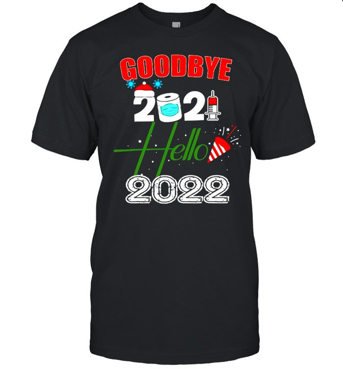 Merry New Years Pyjama Goodbye 2021 Hello 2022 T shirt