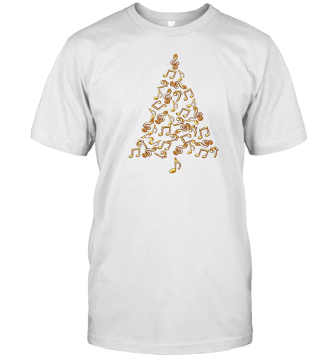 Music Gold Notes Tree Christmas Teacher T Shirt