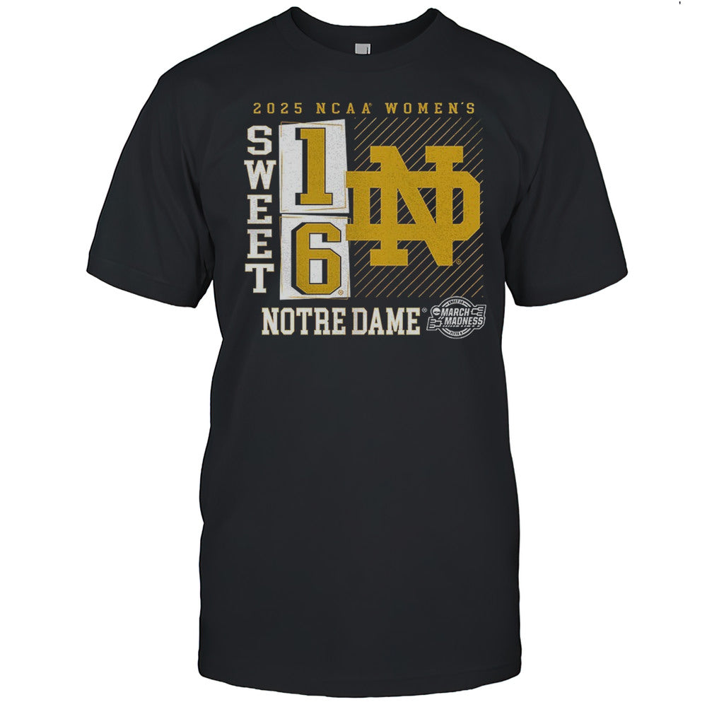 Notre Dame Fighting Irish 2025 NCAA Womens March Madness Sweet 16 No Look Pass Shirt