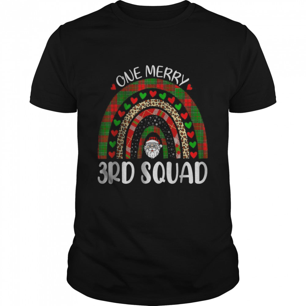 One Merry 3rd Squad Teacher Rainbow Leopard Buffalo T Shirt