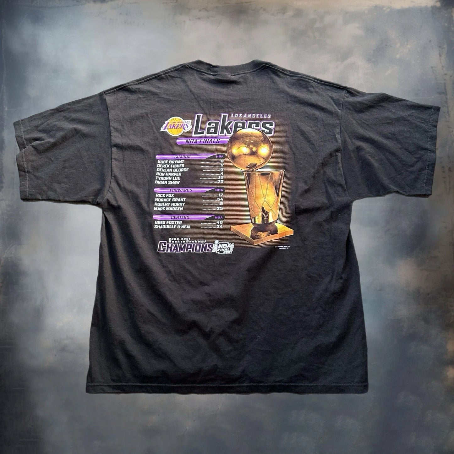 Vintage Lakers Nba Finals 2001 Back To Back Ring Champions Shirt Small Xxl Nba | Trendy Graphic Tee | Casual Unisex T-shirt