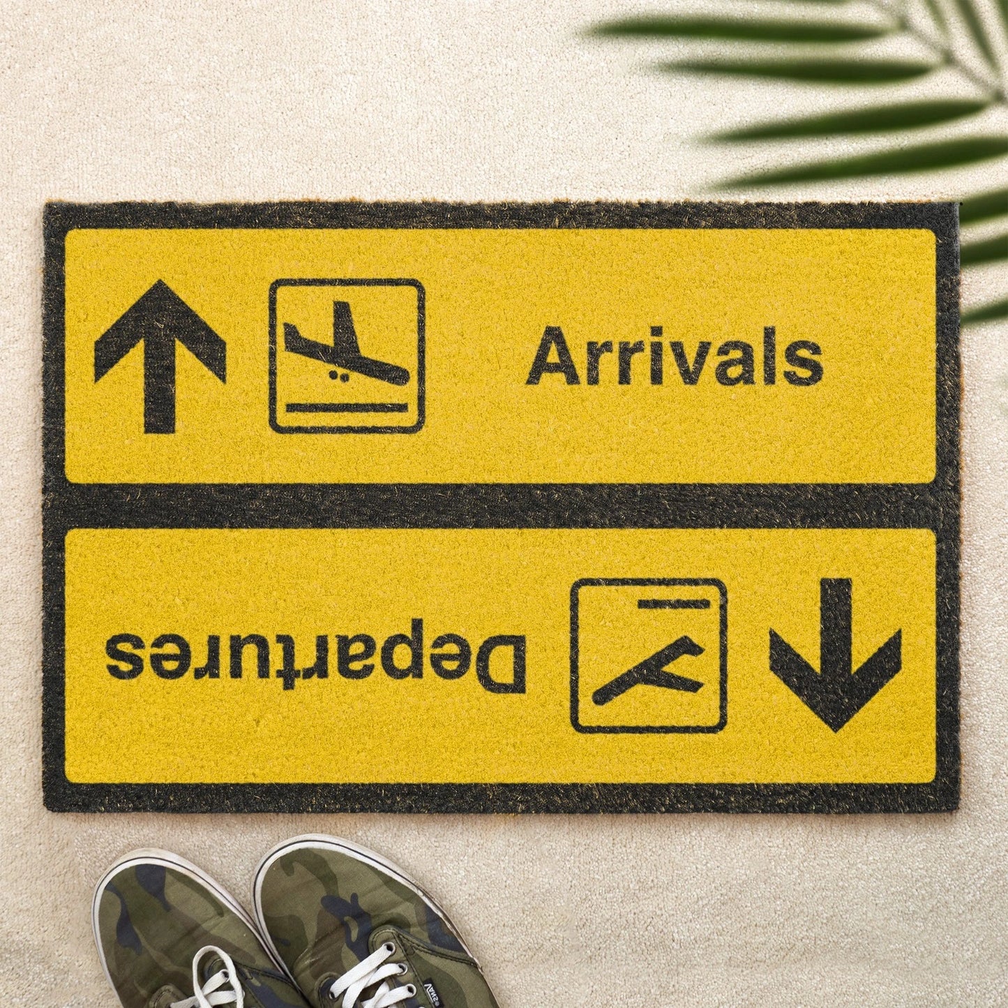 Arrivals & Departures Doormat Funny Airport-themed Welcome Mat Non-slip Door Mat