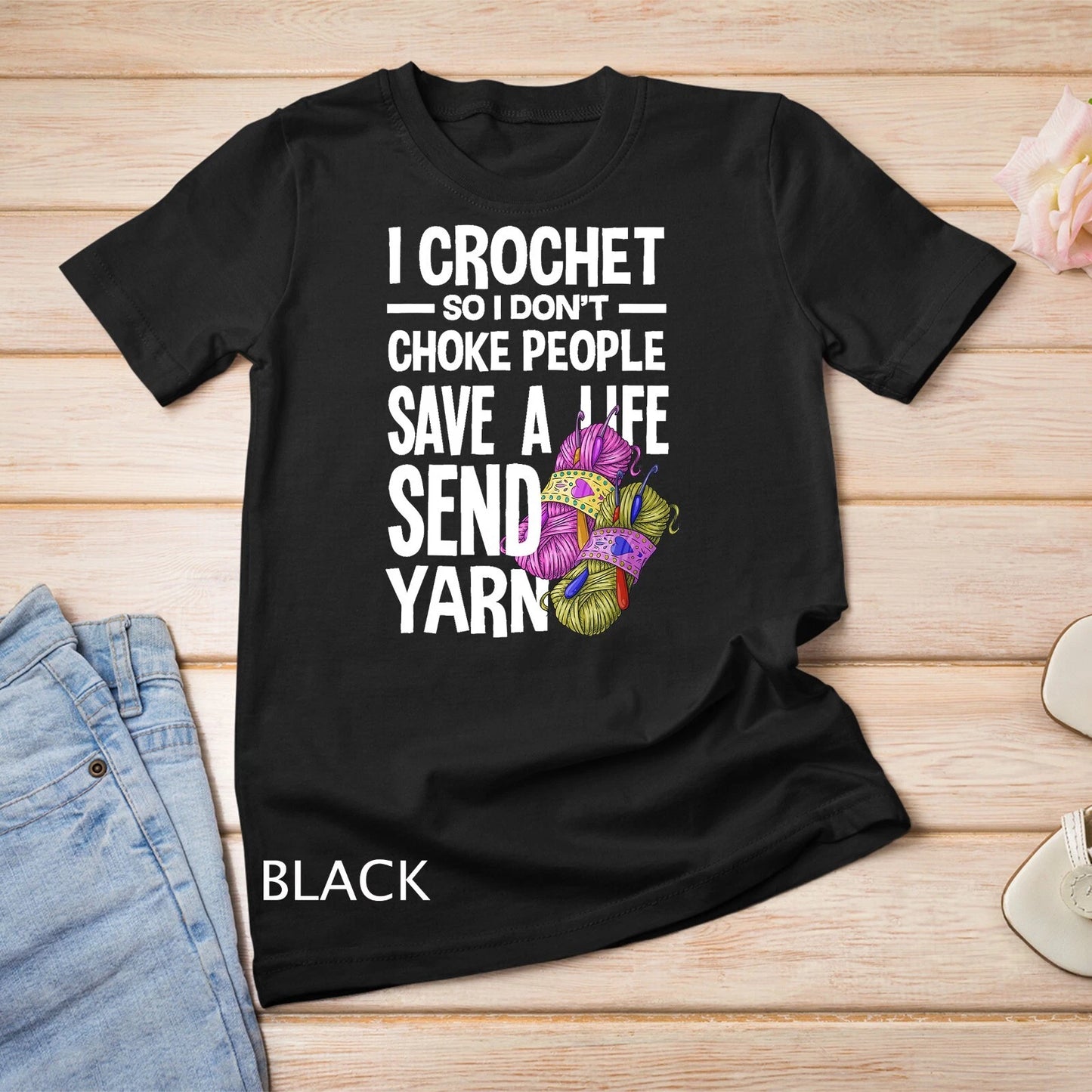 Funny Crocheting Crochet T-shirt Unisex T-shirt