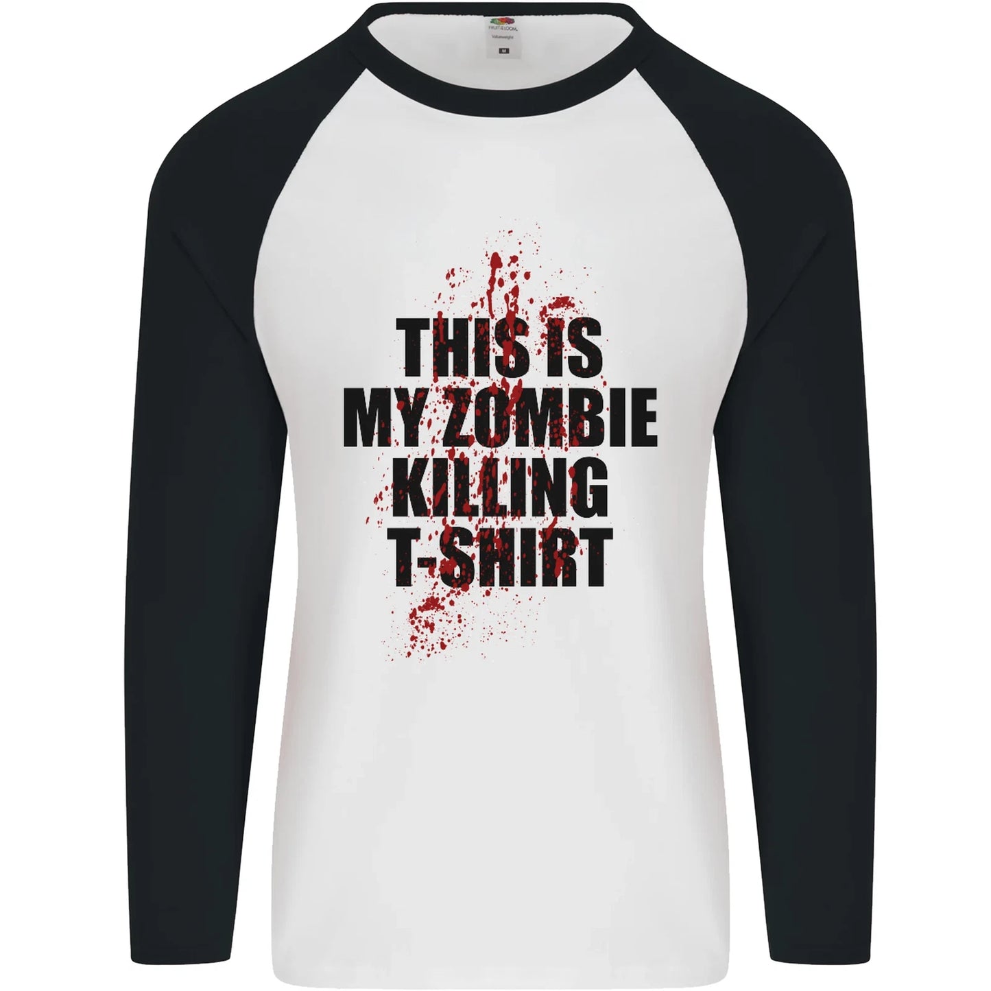 This Is My Zombie Killing Halloween Horror Mens L/s Baseball T-shirt