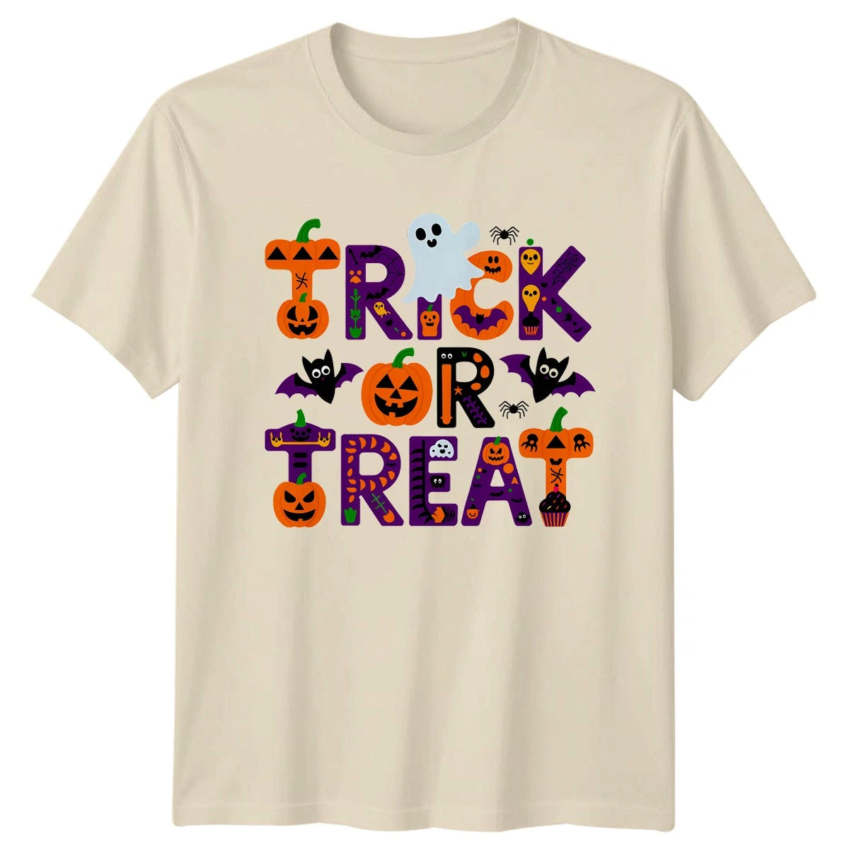 Trick Or Treat Halloween Holidays Mens T-shirt Womens Tee Graphic Unisex Top