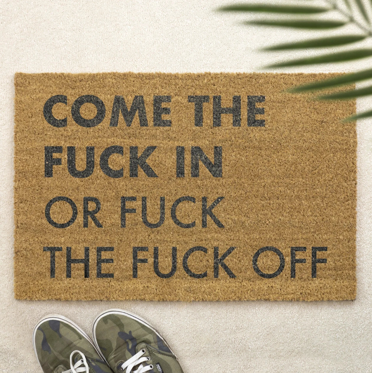 Brush Door Mat Printed Mat First Home Couple's Gift Family F**k Off Insult Funny