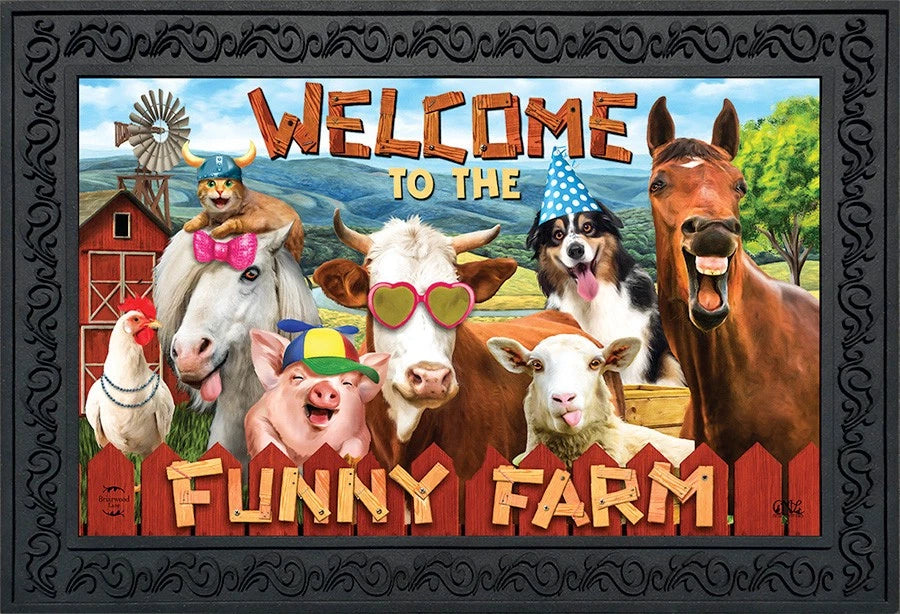 Briarwood Lane Funny Farm Summer Doormat