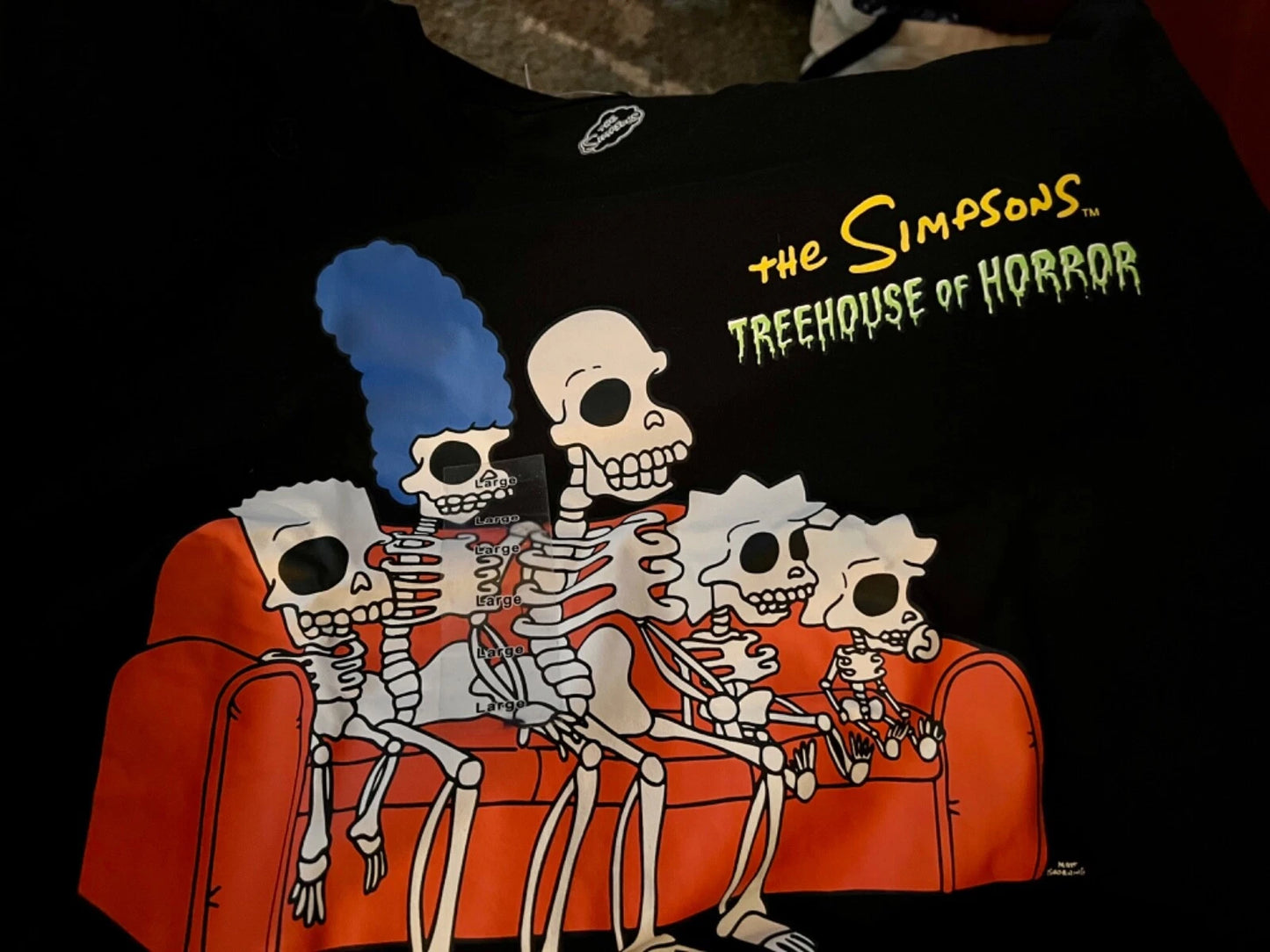 The Simpsons Skeletons T-shirt For Adults Xl