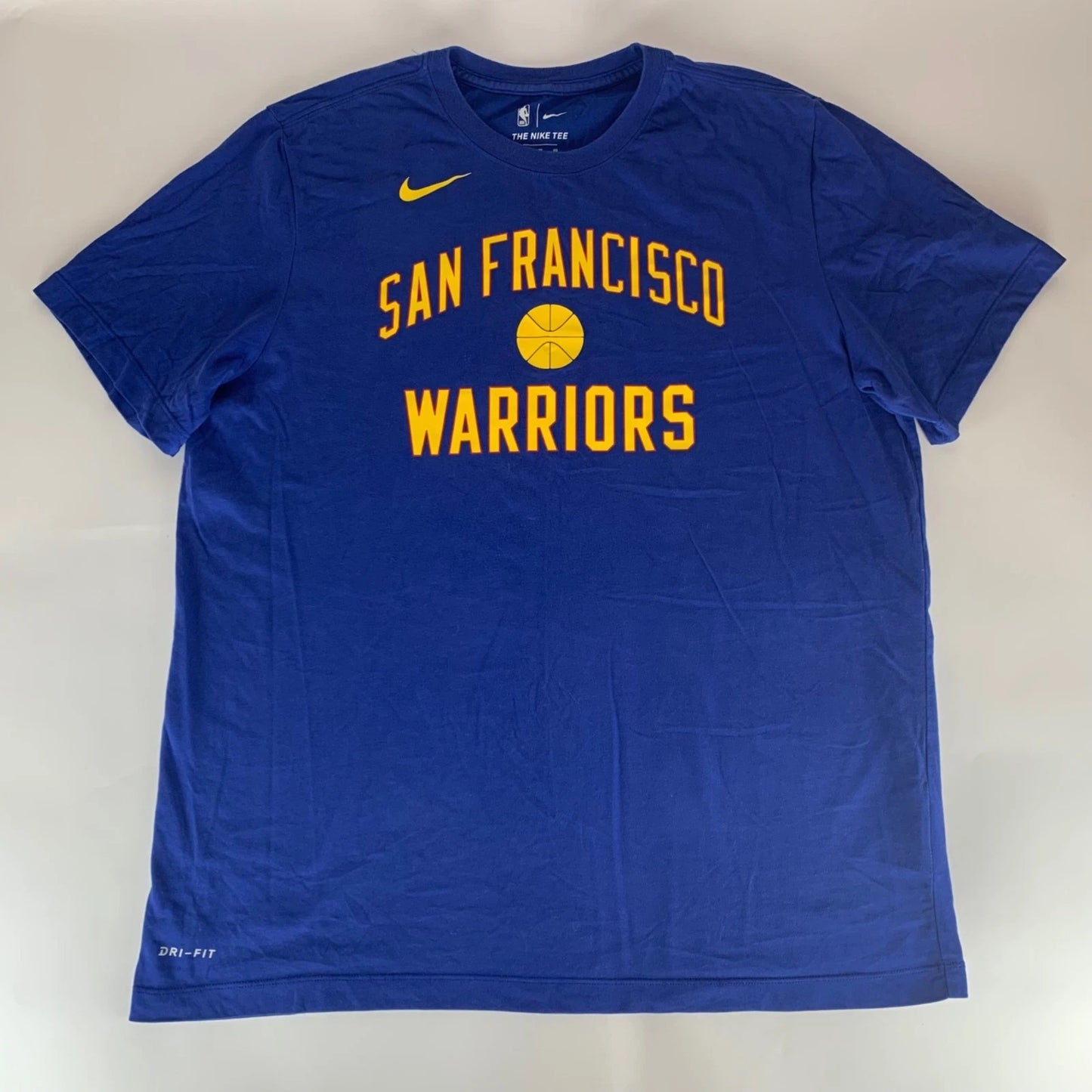San Francisco Warriors Nba Blue Nike Short Sleeve Crewneck Shirt Mens Xl | Trendy Graphic Tee | Casual Unisex T-shirt