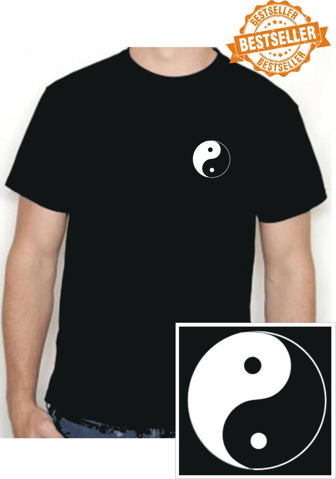 Yin-yang Tai Chi Chinese Symbol / Left Bre / T-shirt / Taijitu / Therapy / S-xxl
