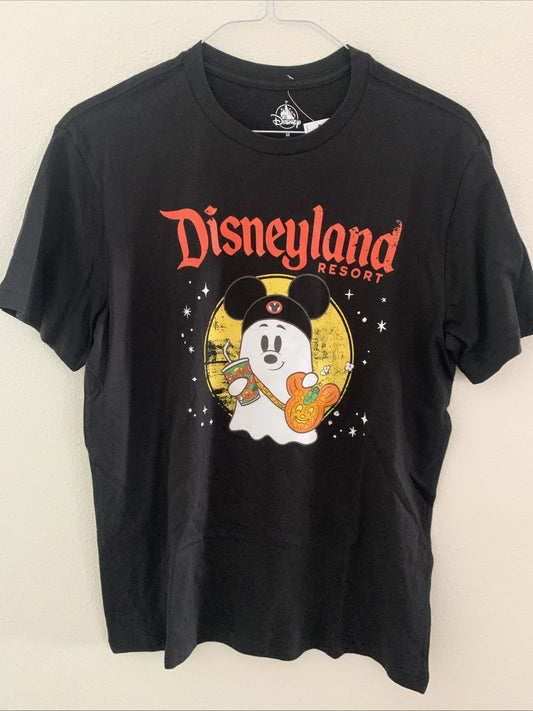 Authentic Disneyland 2025 Halloween Ghost Black Adult Shirt Medium